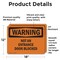 Signmission Not An Entrance Door Blocked OSHA Warning Sign, Vinyl Decal, 18in W x 12in L, 2PK OS-2PACK-WS-D-1218-L-12282 - alternate 6